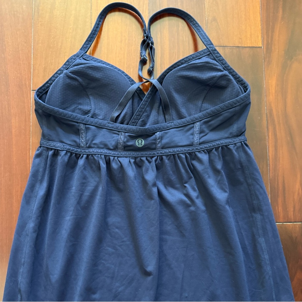 Dark blue/ Indigo Lululemon cross strap tank top